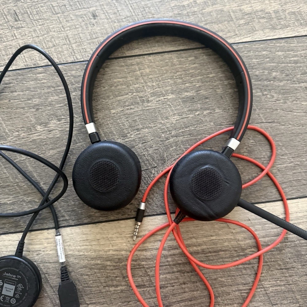 Jabra Evolve 40 MS Stereo Wired Headset ENC010 Microsoft Teams USB 3.5mm Mic - Picture 6 of 16
